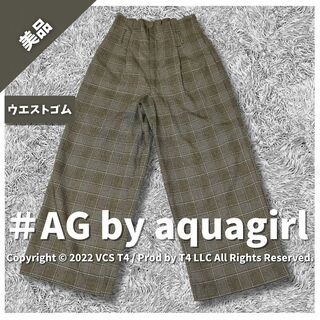 AG by aquagirl - 【美品】エージーバイアクアガール ワイドパンツ  M グレンチェック ✓4199