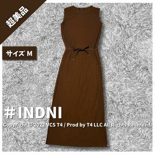 【超美品】イング ロング ニットワンピース ノースリーブ M  ✓4195