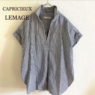 カプリシューレマージュ(CAPRICIEUX LE'MAGE)の♔︎CAPRICIEUX LEMAGE♔︎ストライプブラウス(シャツ/ブラウス(半袖/袖なし))