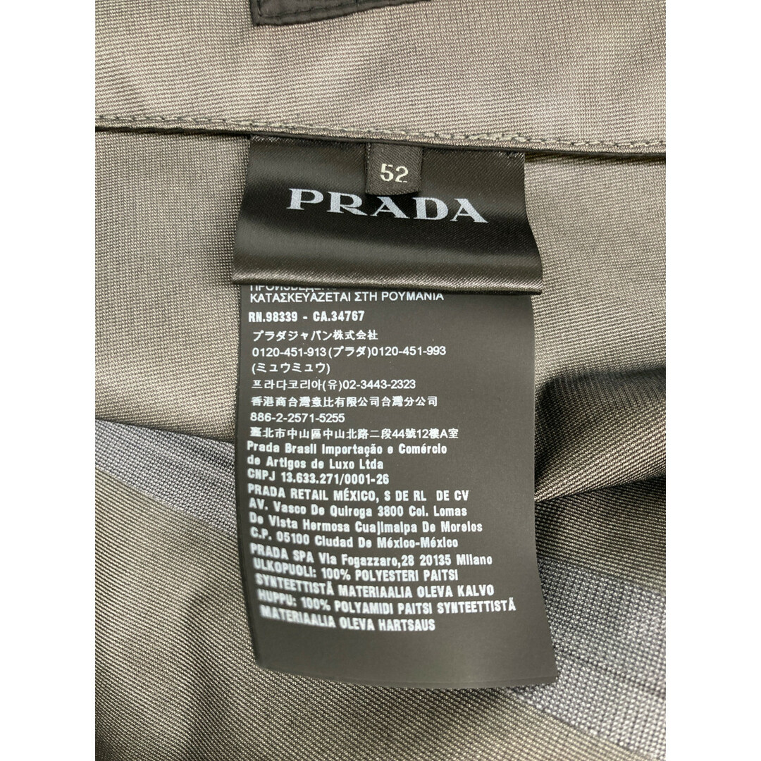 PRADA(プラダ)のプラダ 19年 ﾌﾞﾗｯｸ SGB226 ｲﾝﾅｰﾀﾞｳﾝ付き ﾅｲﾛﾝｺｰﾄ 52 メンズのジャケット/アウター(その他)の商品写真