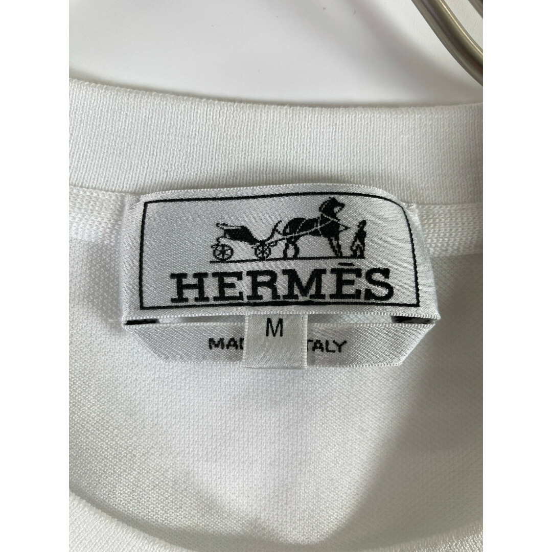 Hermes(エルメス)のエルメス 23SS ホワイト Hロゴ 胸ポケット Tシャツ M メンズのトップス(その他)の商品写真