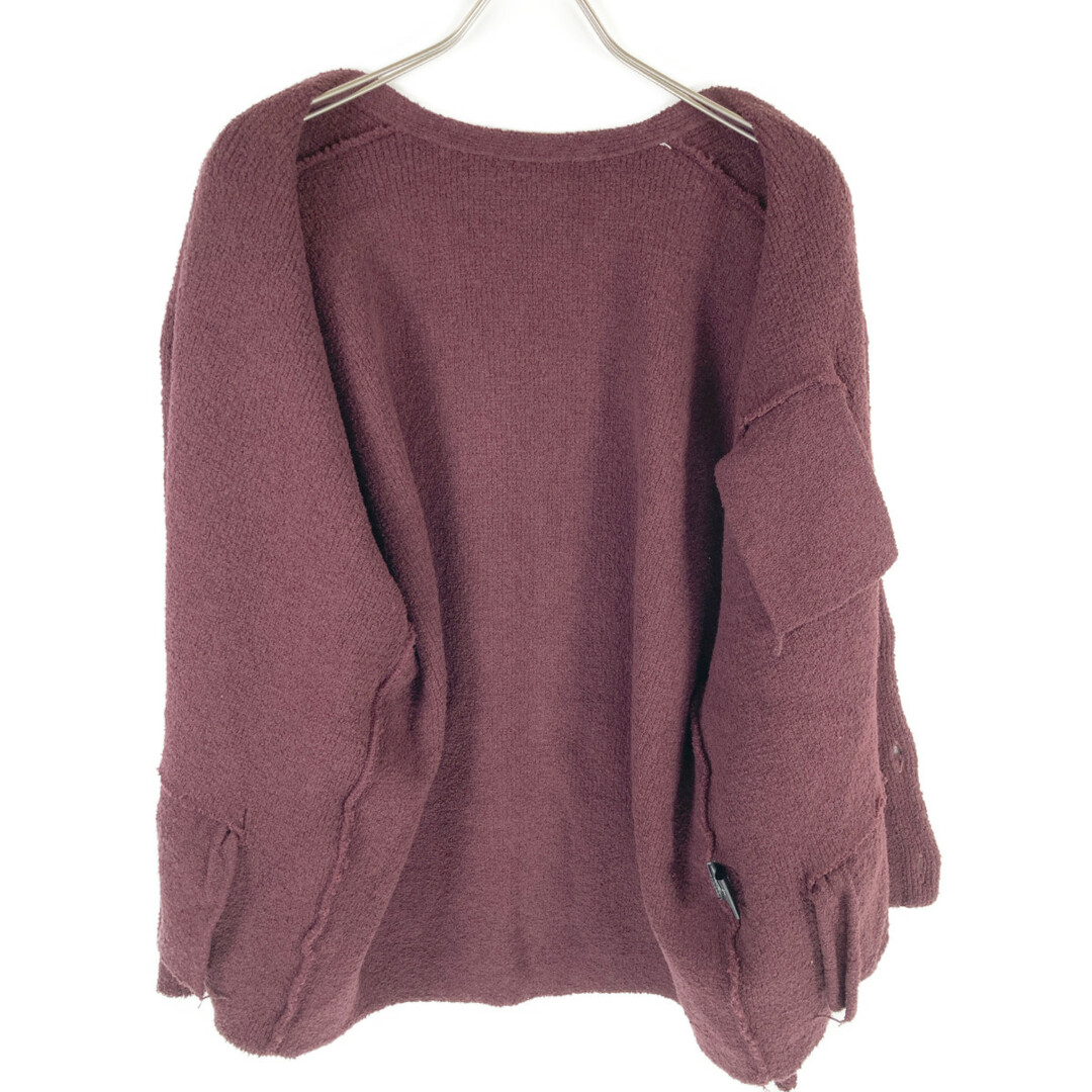 メゾンキネマ Burgundy KNM-23SS-KN06 Pile cardigan M メンズのトップス(カーディガン)の商品写真