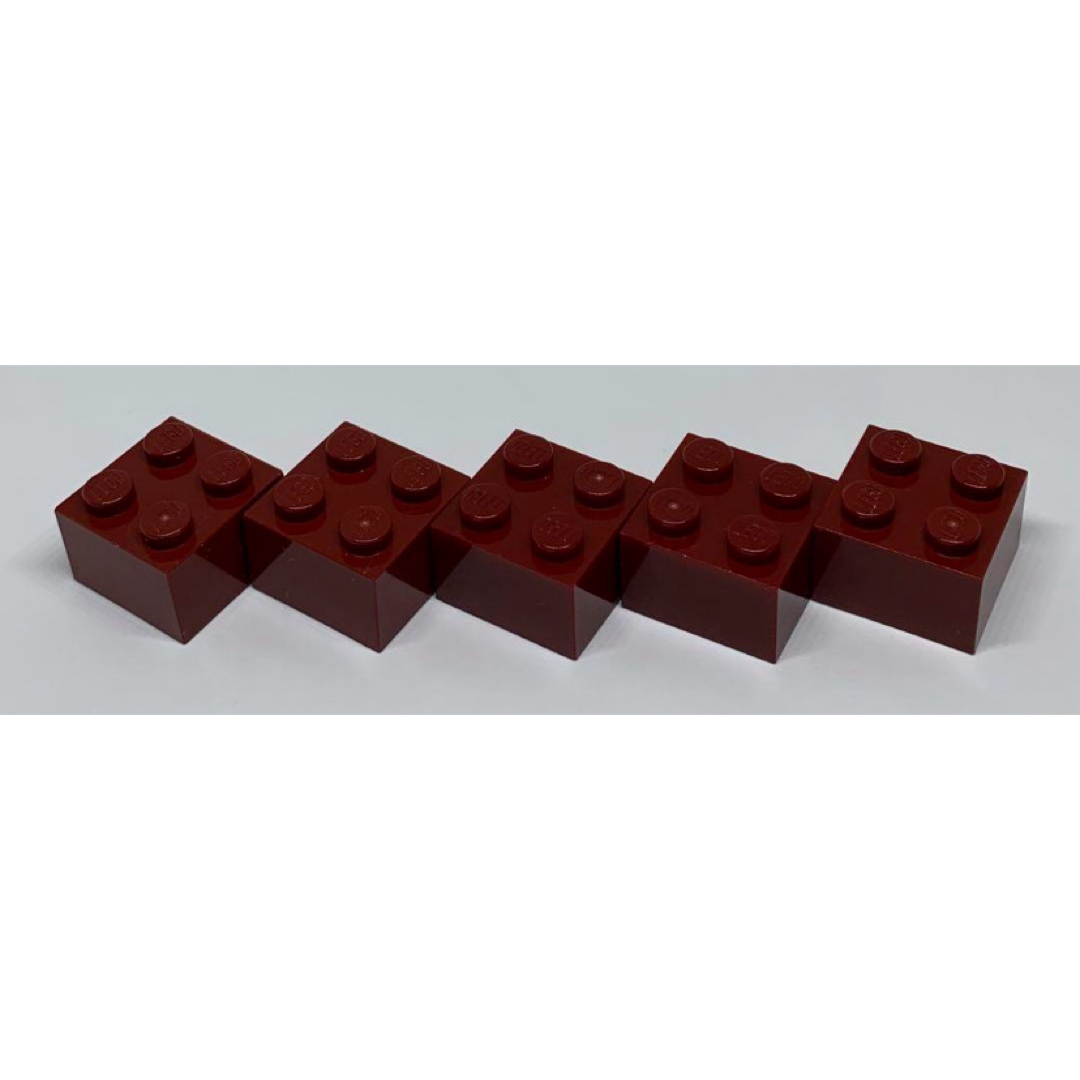 LEGO パーツ　ブロック　2×2 ダークレッド　5個 キッズ/ベビー/マタニティのおもちゃ(知育玩具)の商品写真