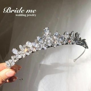 Bride me ティアラ zt-01 高さ3cm 結婚式 ブライダルアクセサリ(その他)