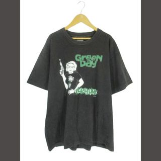 アザー(other)のGreenDay 丸首 バンドTシャツ ロゴプリント 半袖 黒 QQQ(Tシャツ/カットソー(半袖/袖なし))