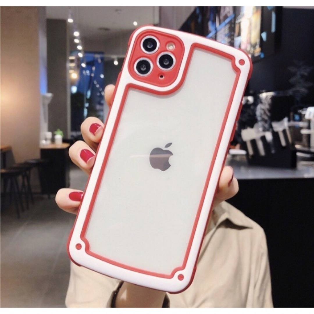 【iPhoneXSmax】レッド iPhoneケース 大人気 シンプル  スマホ/家電/カメラのスマホアクセサリー(iPhoneケース)の商品写真