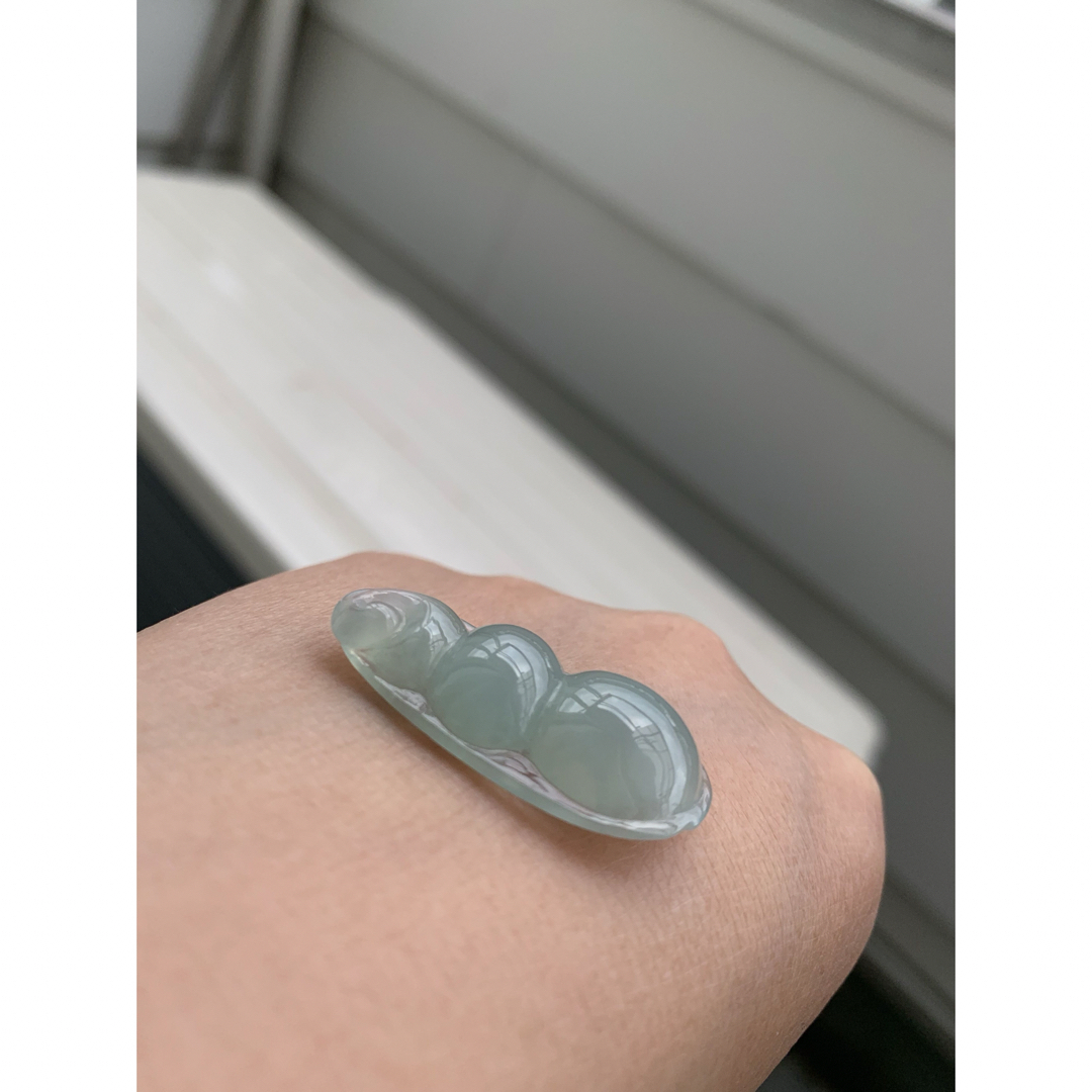 本翡翠 福豆 ネックレストップ 氷種 本翡翠 福豆 ネックレストップ 氷種