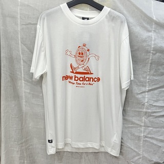ニューバランス(New Balance)の新品未使用品　ニューバランス　Lサイズ　半袖Tシャツ　白ホワイト　タグ付き(Tシャツ/カットソー(半袖/袖なし))