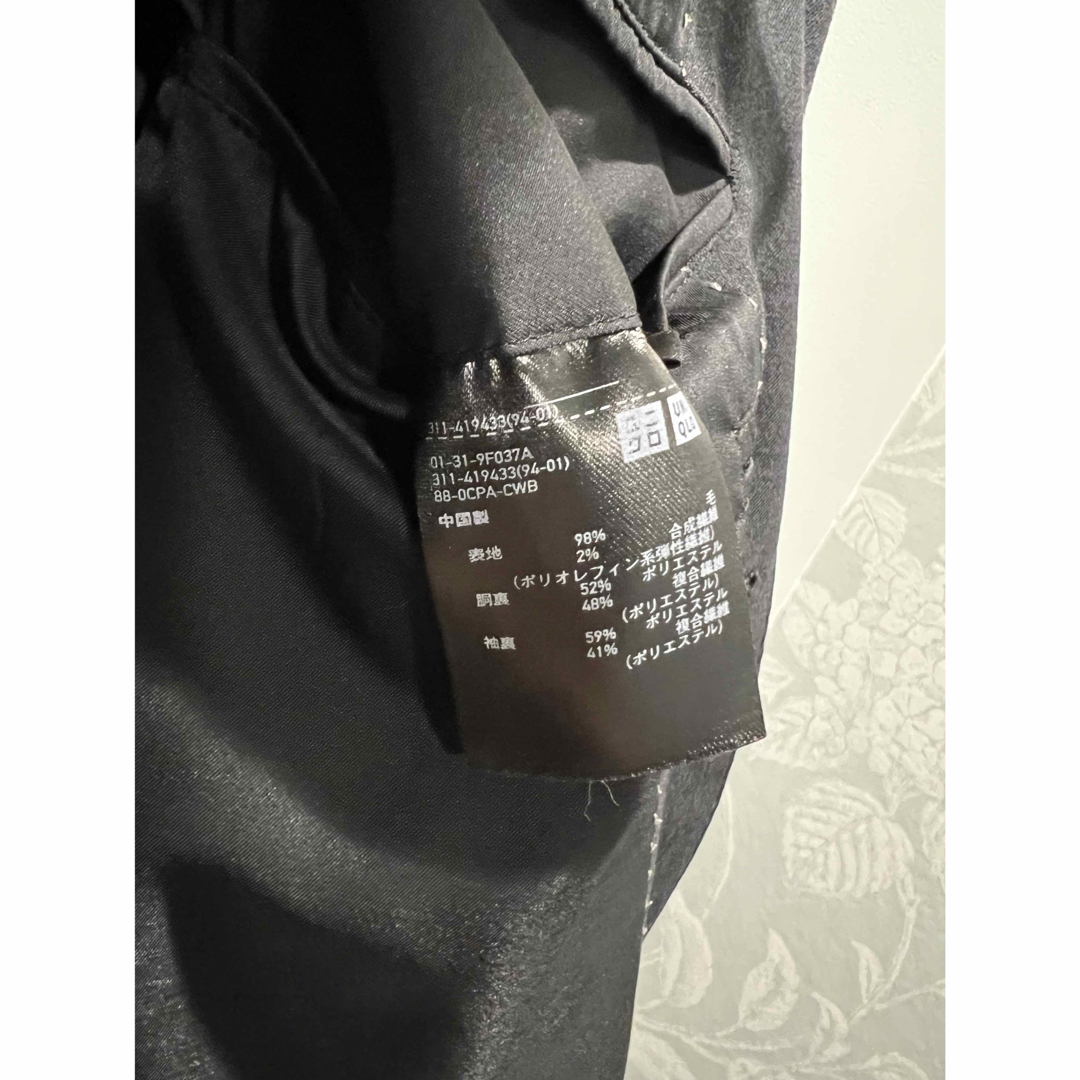 UNIQLO(ユニクロ)のユニクロ ストレッチウールジャケット ダークグレー M レギュラー fit メンズのジャケット/アウター(テーラードジャケット)の商品写真