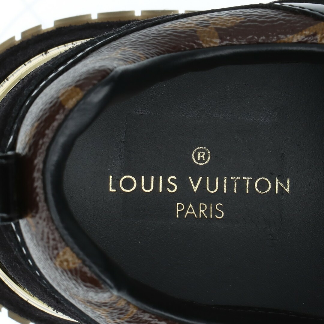 LOUIS VUITTON(ルイヴィトン)のヴィトン ランアウェイライン メッシュ×レザー 37.5 ブラック×ブラウ レディースの靴/シューズ(スニーカー)の商品写真