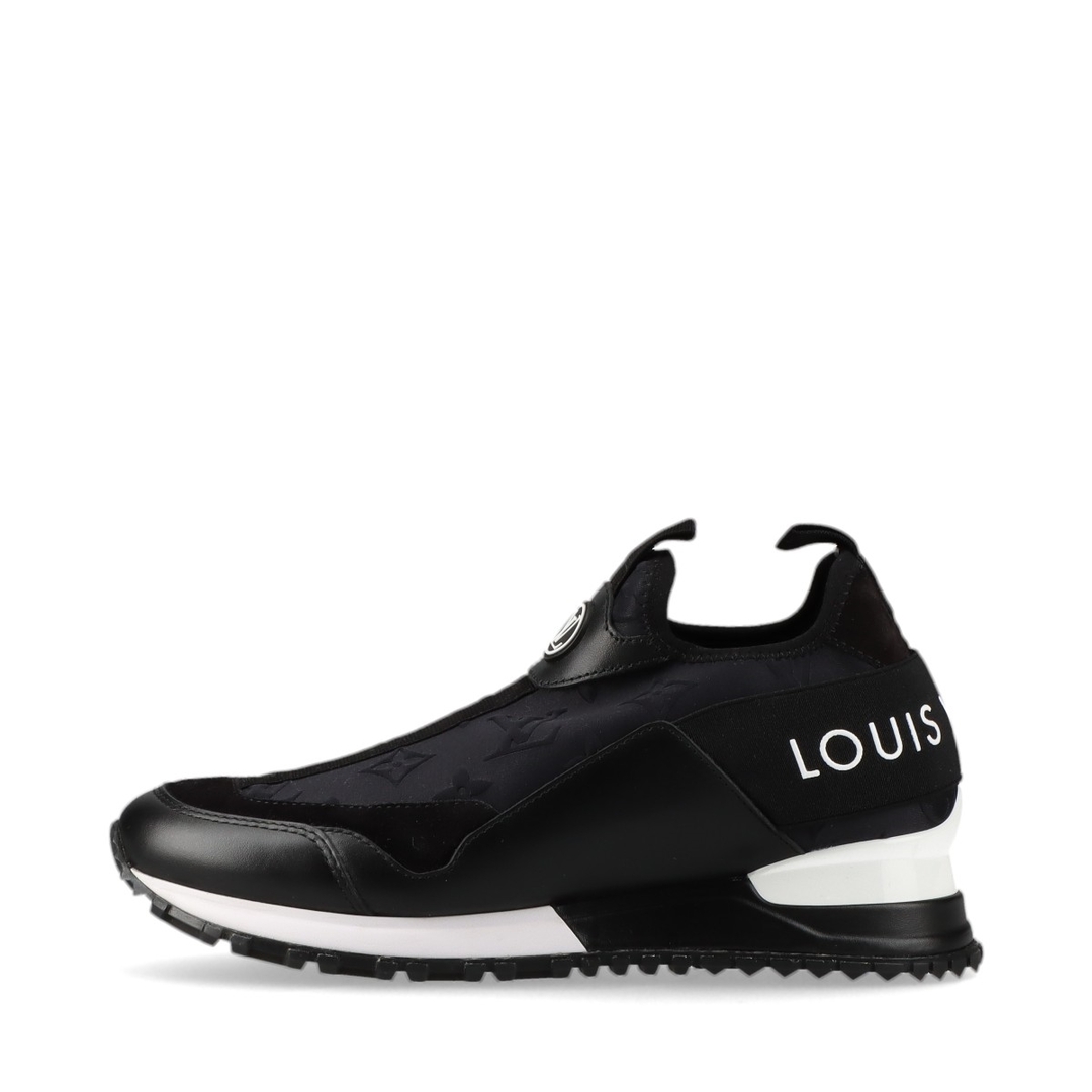 LOUIS VUITTON(ルイヴィトン)のヴィトン ランアウェイライン レザー×ファブリック 34.5 ブラック×ホ レディースの靴/シューズ(スニーカー)の商品写真