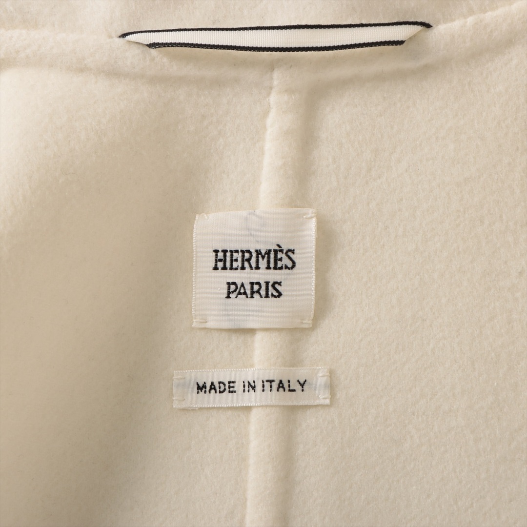 Hermes(エルメス)のエルメス  カシミヤ 36 ホワイト レディース その他アウター レディースのジャケット/アウター(その他)の商品写真