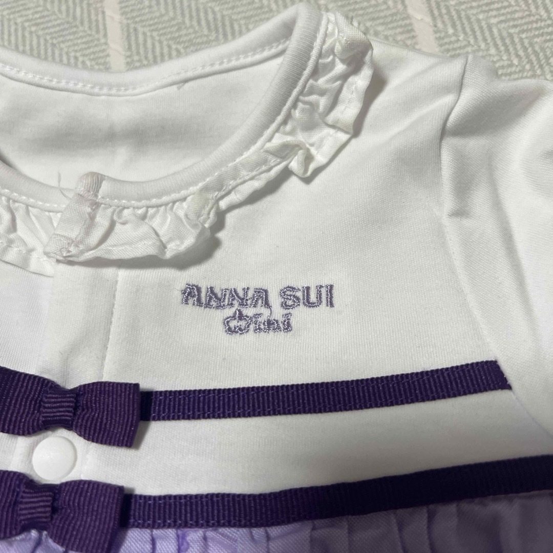 ANNA SUI mini(アナスイミニ)のANA SUI mini アナスイ　お花刺しゅう２ＷＡＹカバーオール キッズ/ベビー/マタニティのベビー服(~85cm)(カバーオール)の商品写真