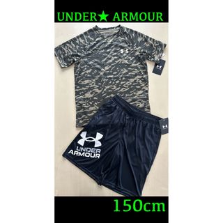 アンダーアーマー(UNDER ARMOUR)の新品タグ付き　150㎝　UNDERARMOURアンダーアーマーセットアップ(Tシャツ/カットソー)