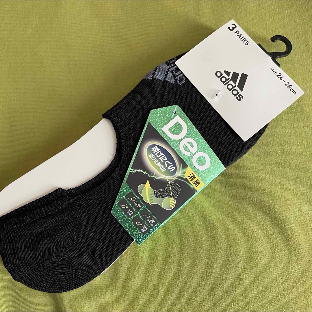 adidas(アディダス)の【アディダス】脱げにくい滑り止め付き＆サポート‼️浅ばきソックス 3足組 メンズのレッグウェア(ソックス)の商品写真