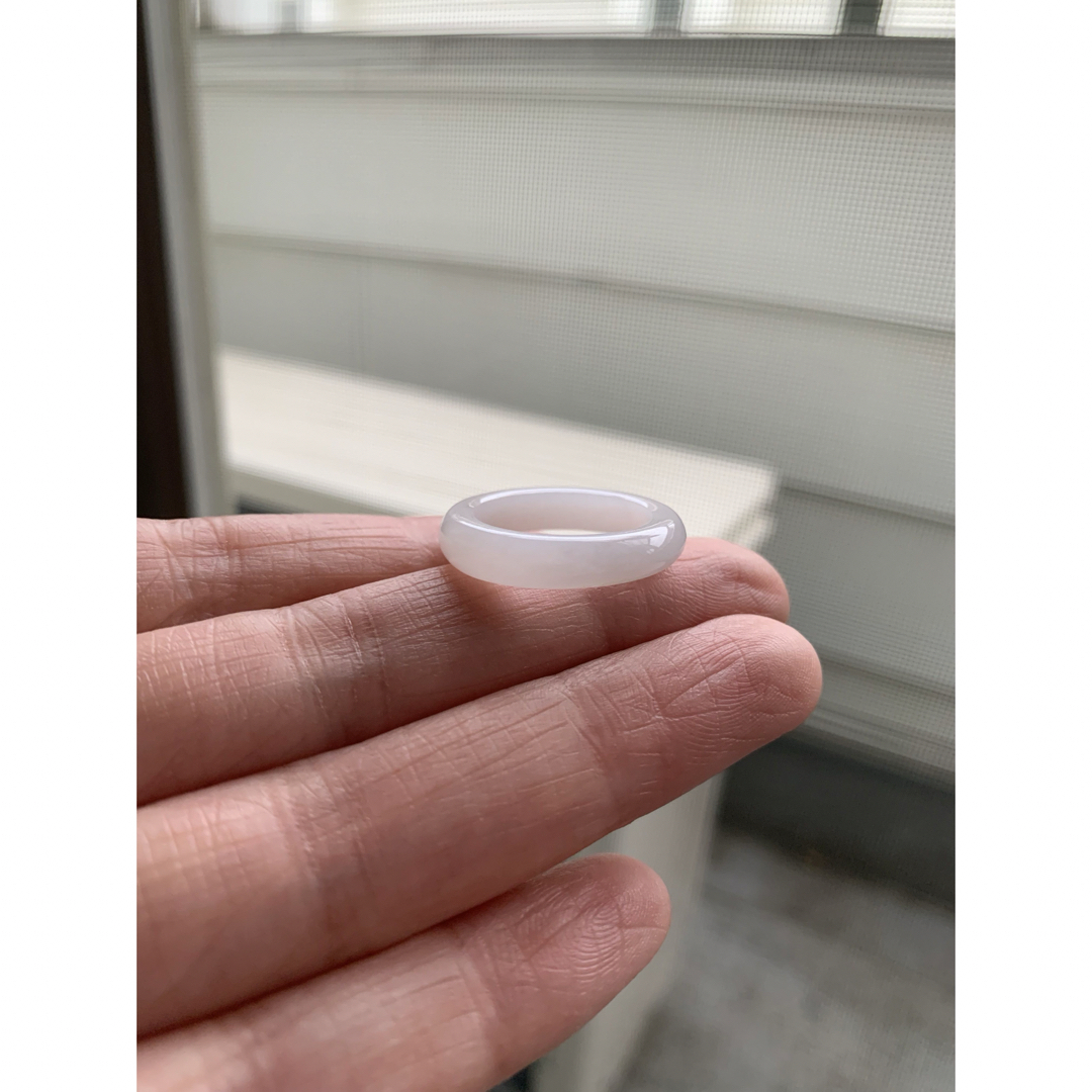 本翡翠 天然石 翡翠指輪 リング  17.5mm レディースのアクセサリー(リング(指輪))の商品写真