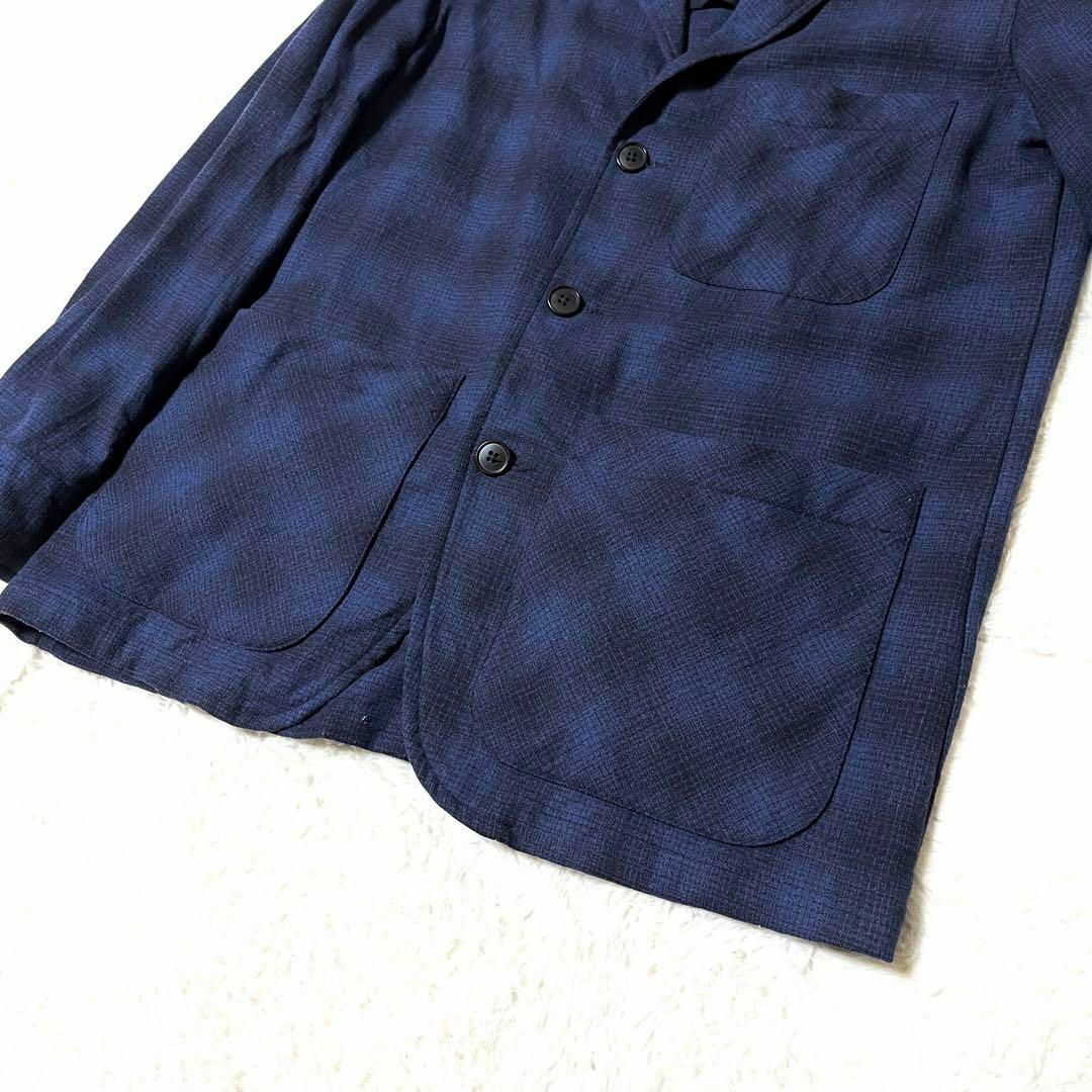 PENDLETON(ペンドルトン)の美品 ペンドルトン オンブレ シャドーチェック トップスタージャケット 青 M メンズのジャケット/アウター(テーラードジャケット)の商品写真