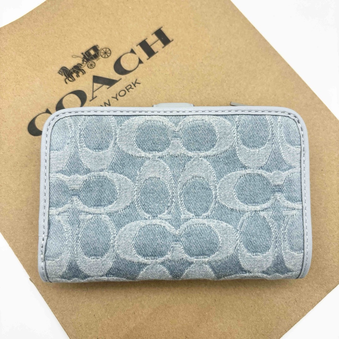 COACH(コーチ)の【COACH☆新品】タビー ミディアム ウォレット・シグネチャー デニム！ レディースのファッション小物(財布)の商品写真