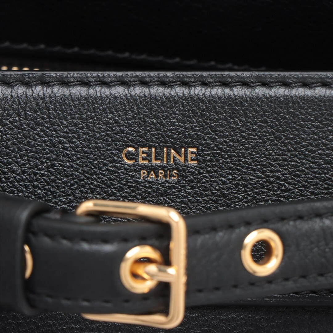 celine(セリーヌ)のセリーヌ コンティ レザー  ブラック レディース トートバッグ レディースのバッグ(トートバッグ)の商品写真