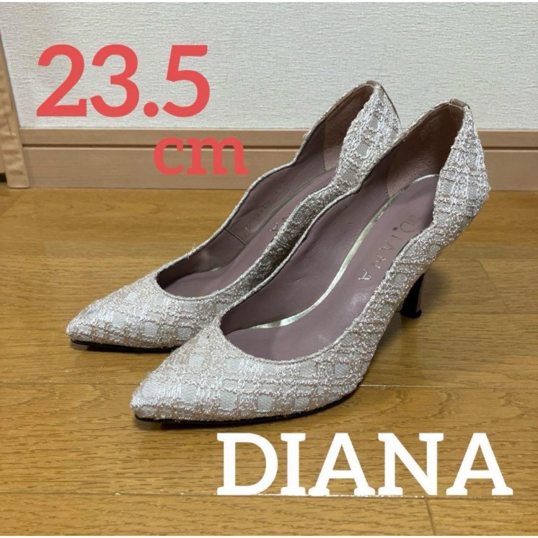 DIANA(ダイアナ)のDIANA パンプス ピンヒール 23.5cm ツイード レディースの靴/シューズ(ハイヒール/パンプス)の商品写真