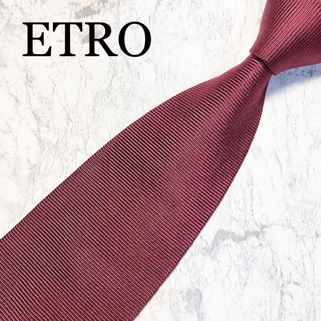 ETRO(エトロ)のETRO ネクタイ　ボルドー　ソリッド メンズのファッション小物(ネクタイ)の商品写真