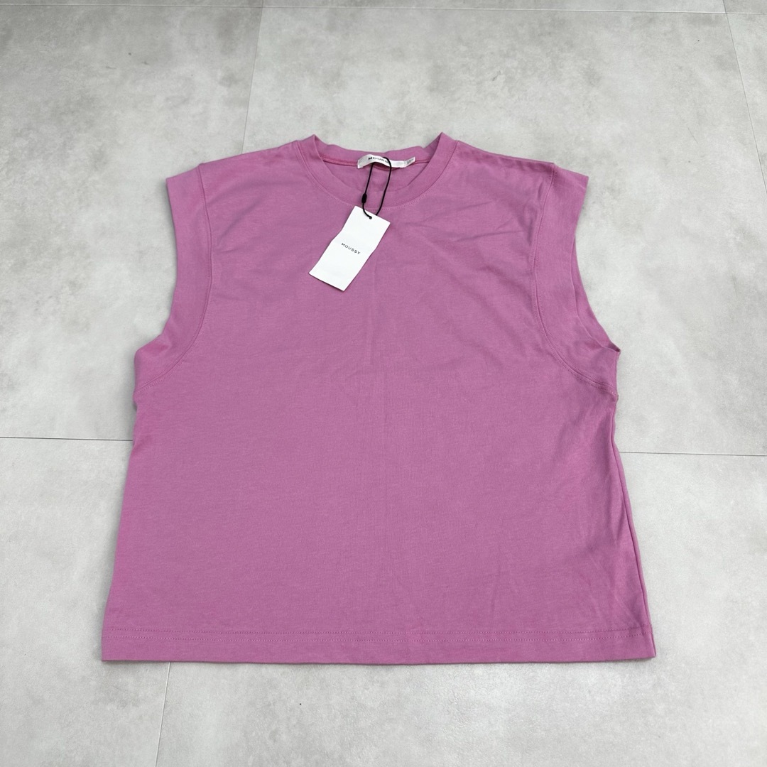 moussy(マウジー)の【MOUSSY】マウジー 新品 美品 ノースリーブ ピンク Tシャツ カットソー メンズのトップス(Tシャツ/カットソー(半袖/袖なし))の商品写真