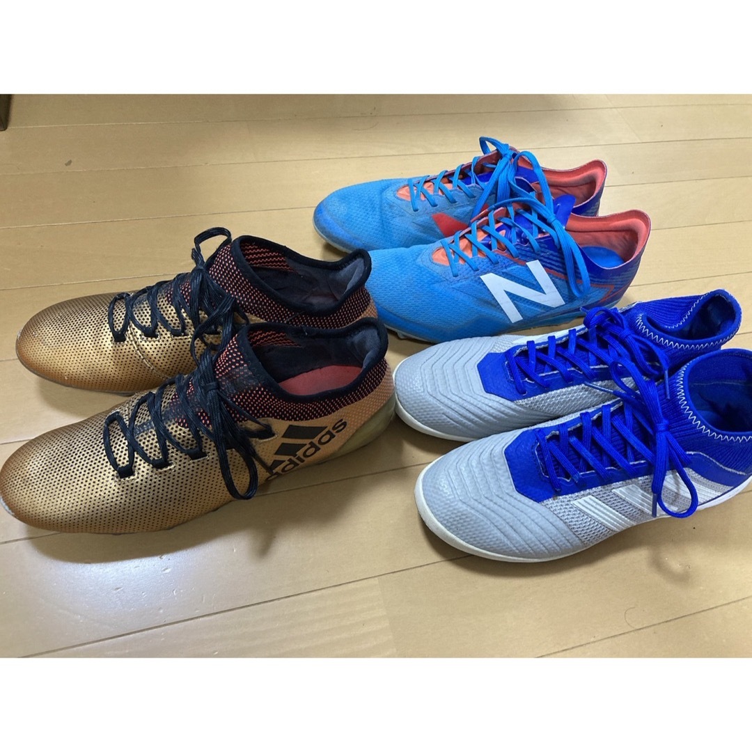 adidas(アディダス)のサッカースパイク•トレシュー　26.0-27.5cm まとめ売り（3足） スポーツ/アウトドアのサッカー/フットサル(シューズ)の商品写真