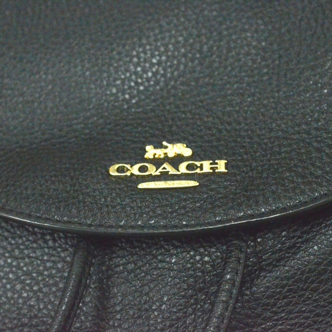 COACH(コーチ)のコーチ(COACH) ペブルドレザー ビリー バックパック リュックサック F29008 ブラック 【中古】 JA-18753 レディースのバッグ(ショルダーバッグ)の商品写真