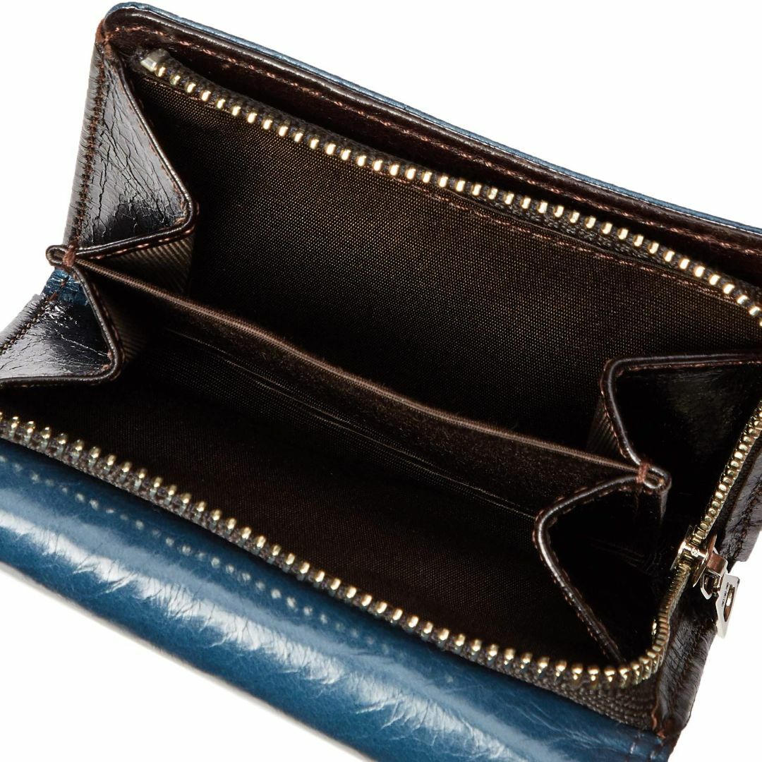 色:ネイビーウルティマ トーキョー 3つ折り財布 牛革 4連 アンティークス メンズのバッグ(その他)の商品写真