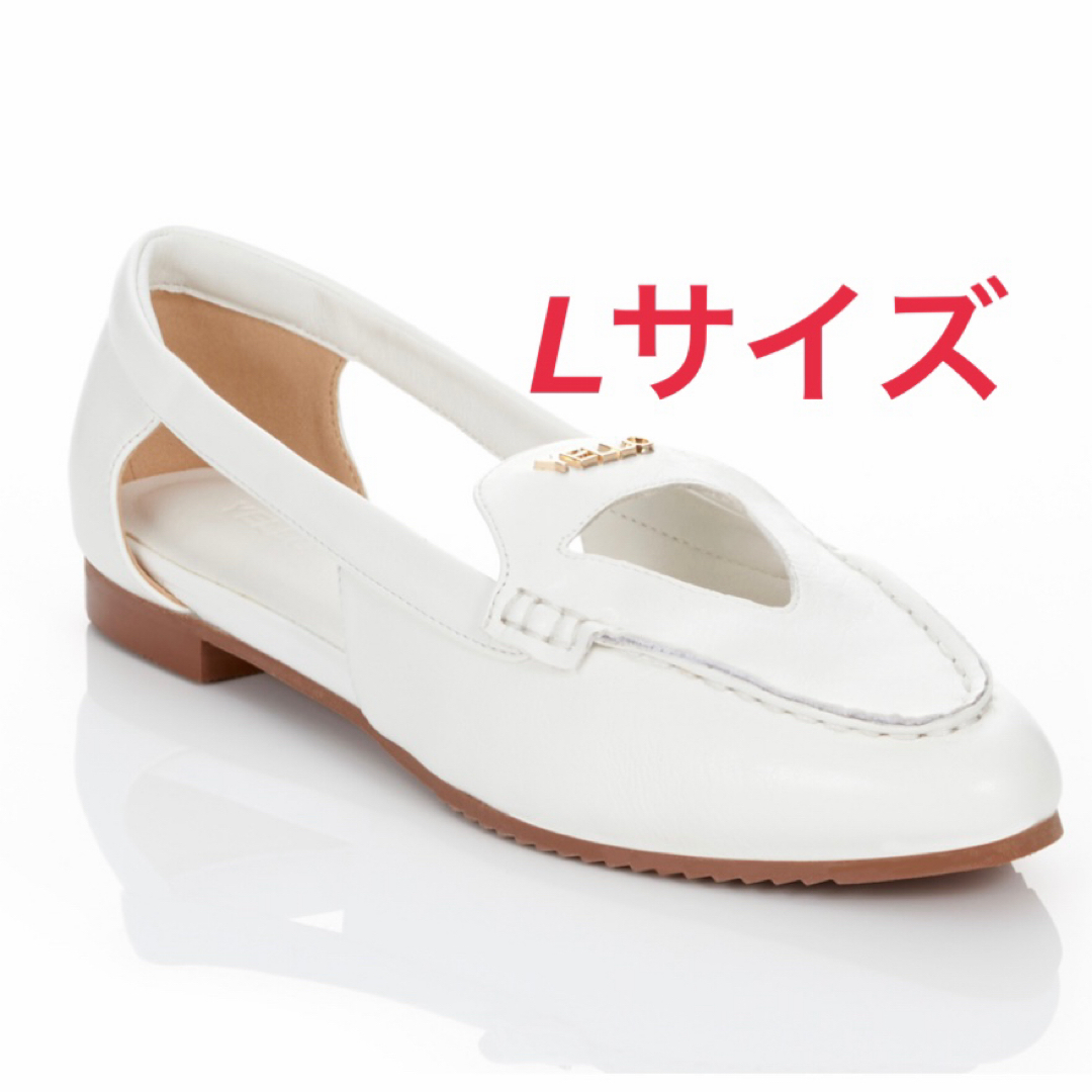 YELLO イエロ　ローファー ホワイト Lサイズ レディースの靴/シューズ(ローファー/革靴)の商品写真