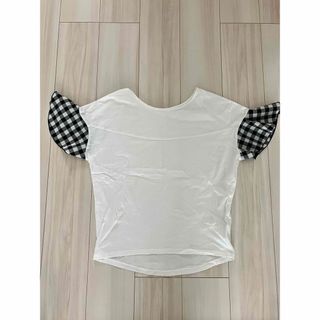 シンプリシテェ(Simplicite)のSIMPLICITE シンプリシテェ Tシャツ 白 黒チェックフリル(Tシャツ(半袖/袖なし))