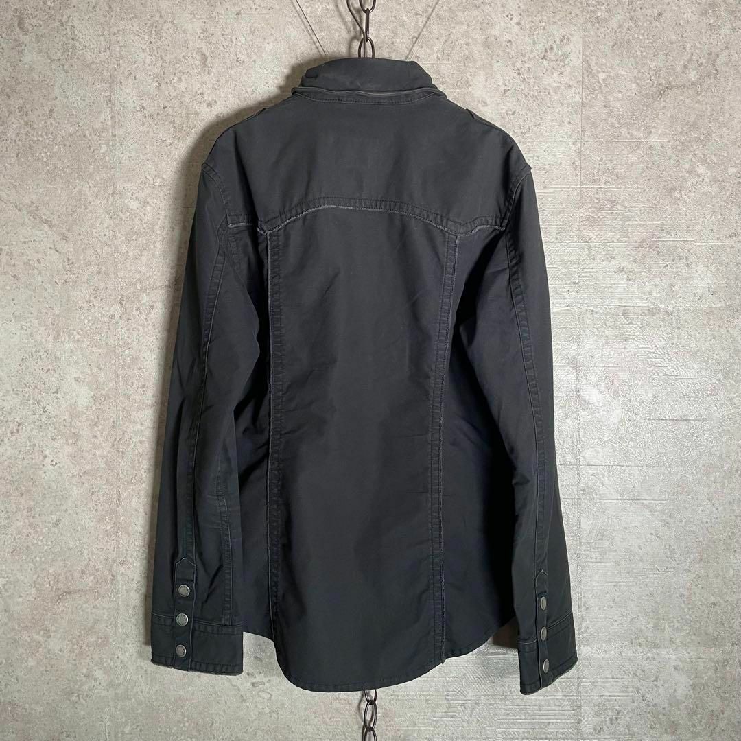 BURBERRY BLACK LABEL(バーバリーブラックレーベル)の00s BURBERRY BLACK LABEL 比翼ウエスタンシャツジャケット メンズのジャケット/アウター(ブルゾン)の商品写真