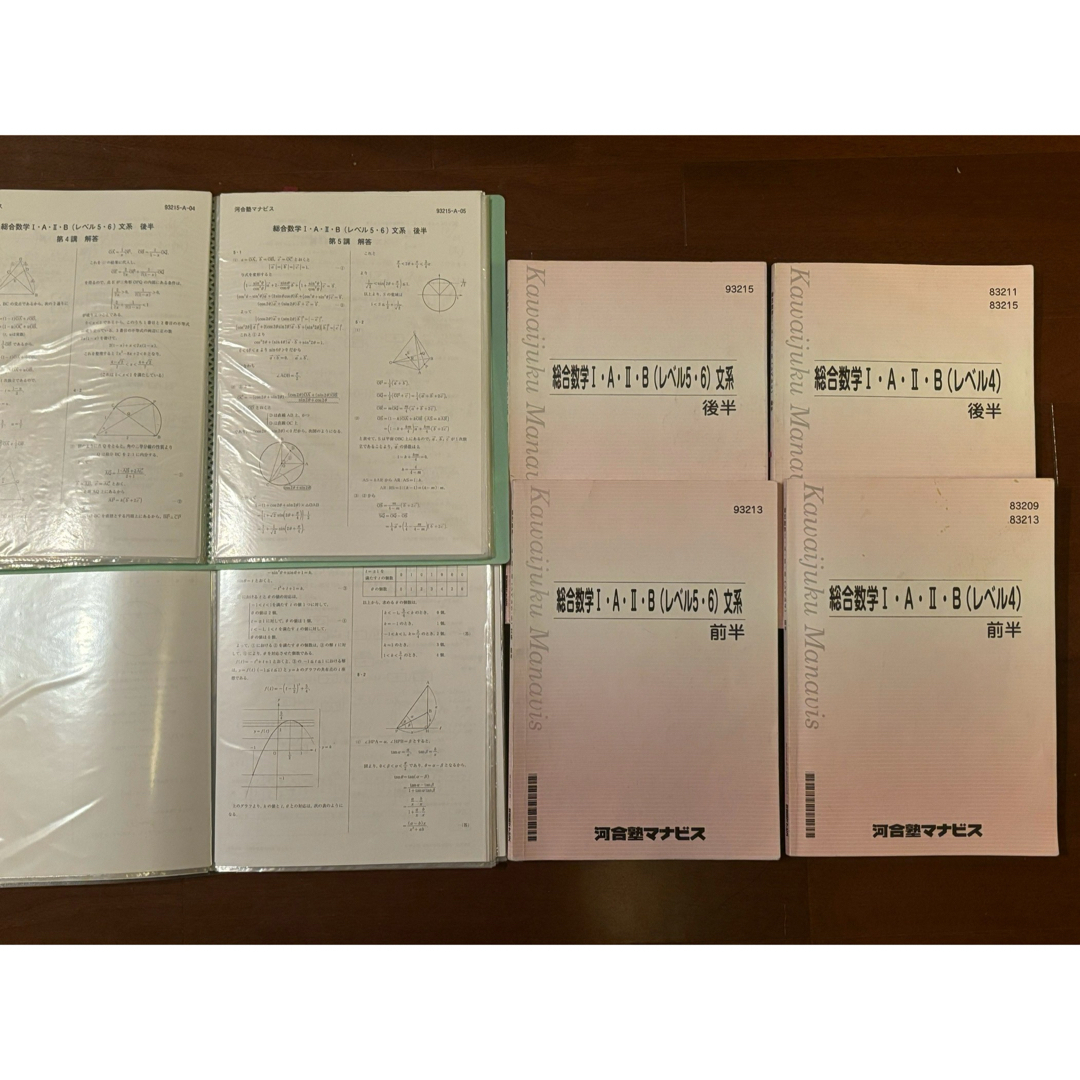 河合塾マナビス 総合数学I A Ⅱ Ｂ　レベル4 5 6 文系　前半後半テキスト エンタメ/ホビーの本(語学/参考書)の商品写真