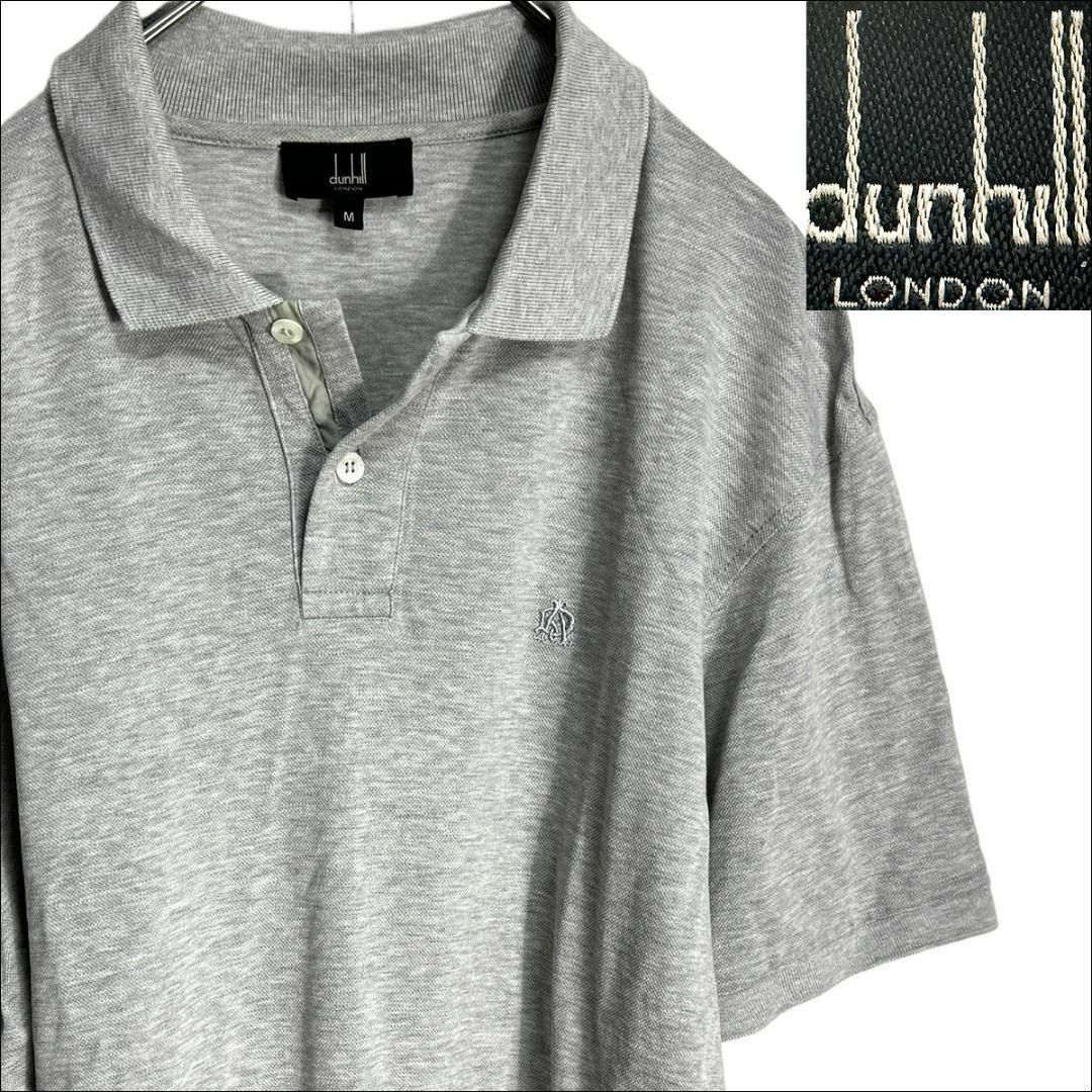 Dunhill(ダンヒル)のJ7163 美品 ダンヒル 鹿の子ポロシャツ グレー M dunhill メンズのトップス(ポロシャツ)の商品写真