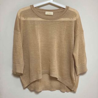 ダブルクローゼット(w closet)のダブルクローゼット　W closet  リネン 麻　春夏 サマーニット(ニット/セーター)