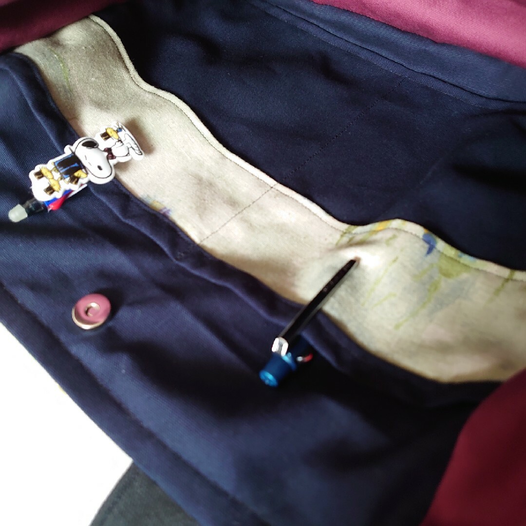アートフラワー　サイドポケット　肩掛けトートバッグ　ハンドメイド ハンドメイドのファッション小物(バッグ)の商品写真