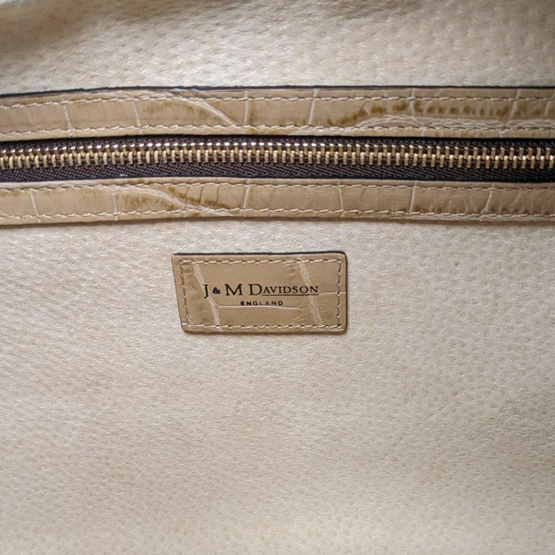 J&M DAVIDSON(ジェイアンドエムデヴィッドソン)の【極美品】J&M Davidson ビビ　ミニボストンバッグ　クロコ型押し レディースのバッグ(ハンドバッグ)の商品写真