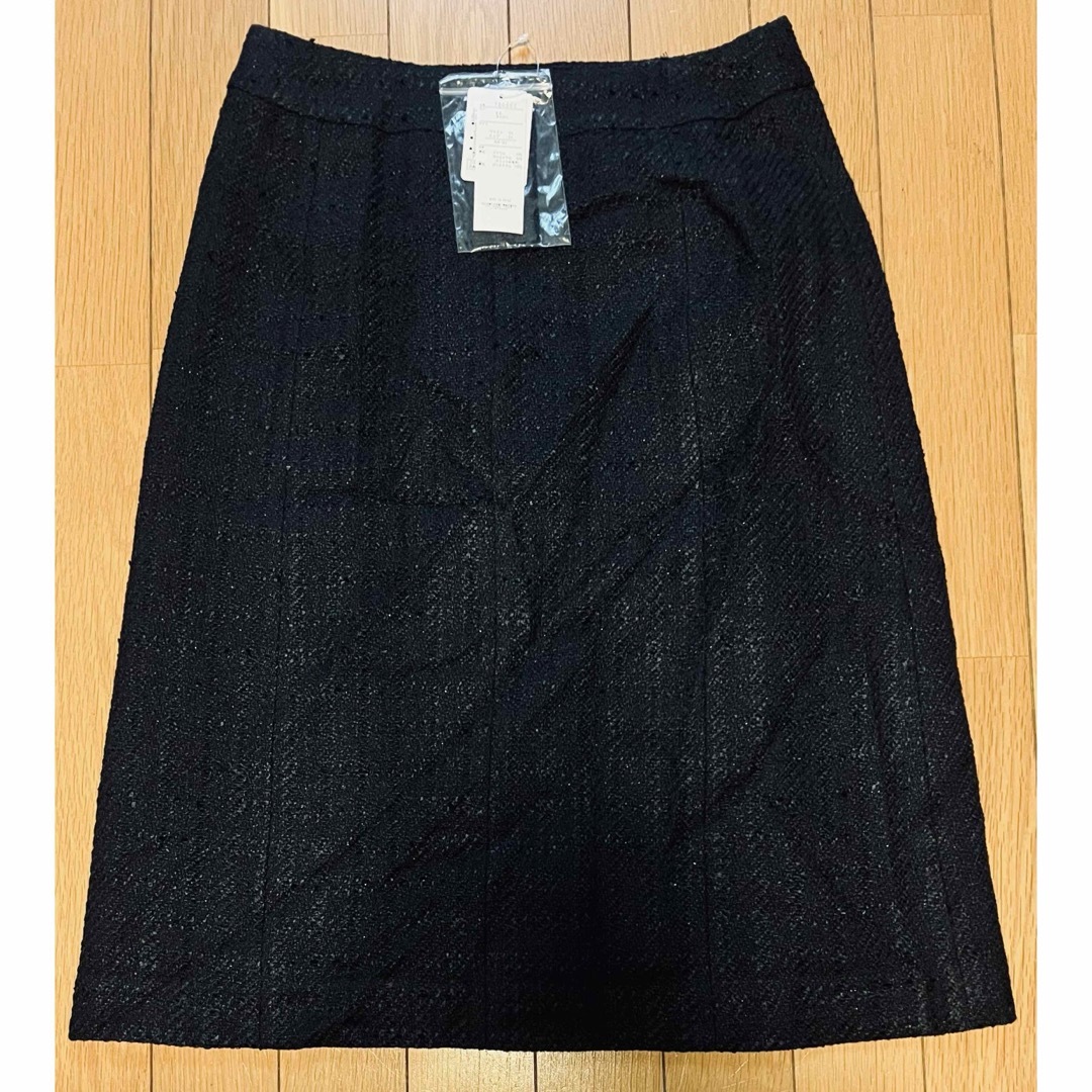 ホワイトジョーラWHITE JOOLA ツイードタイトスカート M ネイビー A レディースのスカート(ひざ丈スカート)の商品写真
