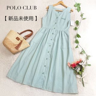 ビバリーヒルズポロクラブ(BEVERLY HILLS POLO CLUB（BHPC）)の新品未使用タグ付き ◆ POLO  チェック柄ジャンパースカート ◆(ロングワンピース/マキシワンピース)