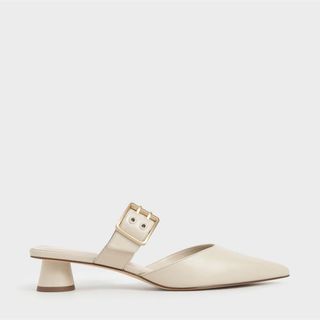 チャールズアンドキース(Charles and Keith)のチャールズアンドキース　グロメット ミュール 【再入荷】（Chalk）(ハイヒール/パンプス)