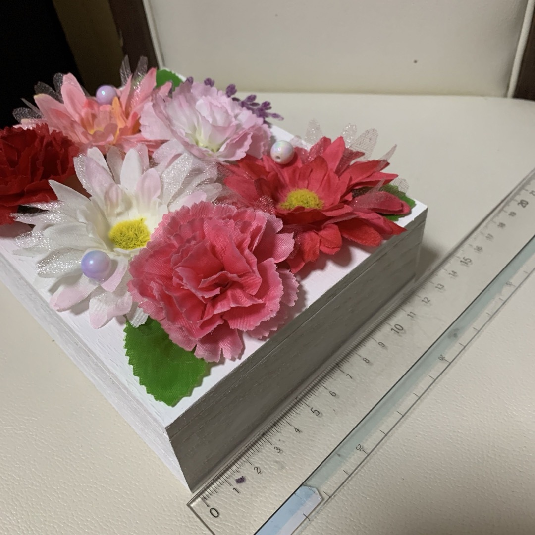 ハンドメイド　造花アレンジメント　フラワーBOX④    ハンドメイドのフラワー/ガーデン(その他)の商品写真