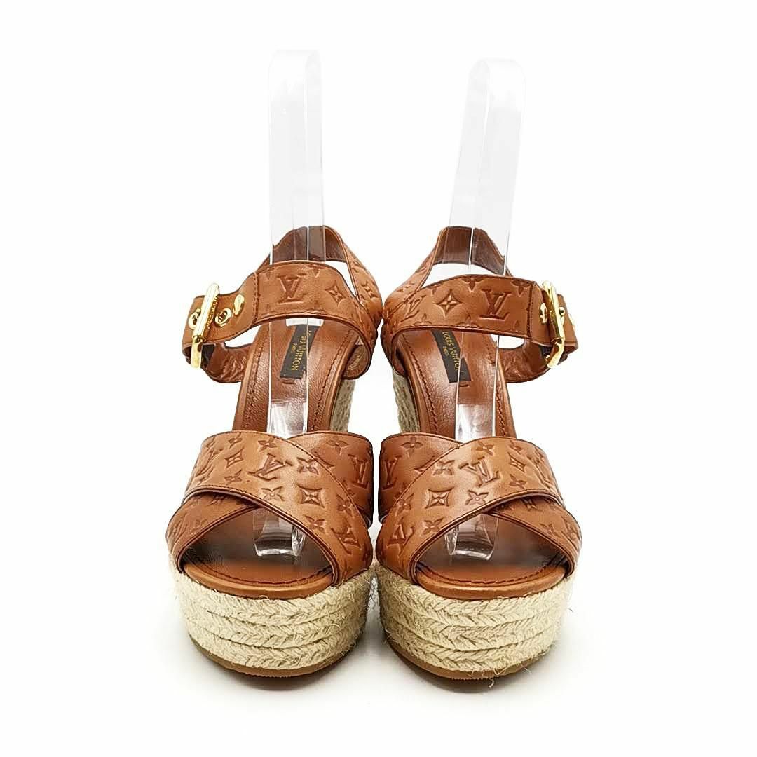 LOUIS VUITTON(ルイヴィトン)の美品 ルイヴィトン サンダル ウェッジソール モノグラム 03-24042102 レディースの靴/シューズ(サンダル)の商品写真