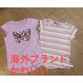 116〜120カットソー2枚　女の子(Tシャツ/カットソー)