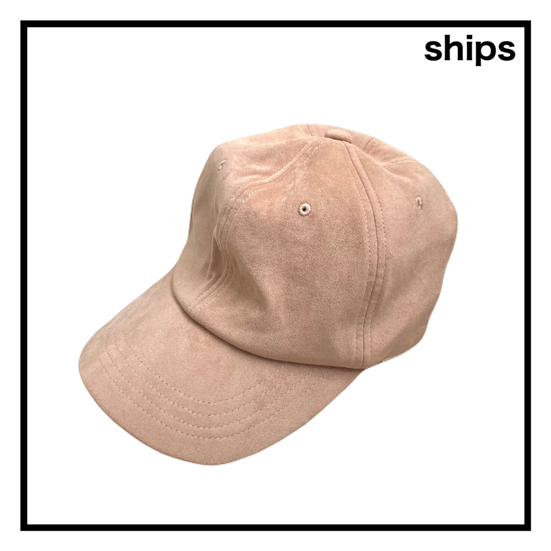 SHIPS(シップス)のシップス　フェイクレザーキャップ　帽子　ライトブラウン　ユニセックス レディースの帽子(キャップ)の商品写真