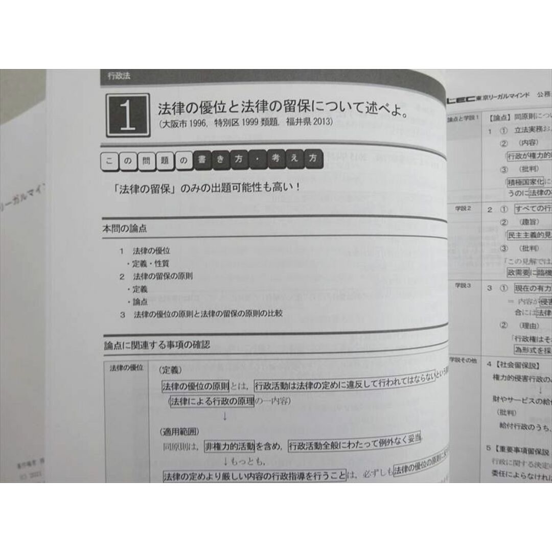 WL37-066 LEC東京リーガルマインド 2022年合格目標公務員試験 専門記述対策講座 講義編 行政法/憲法/民法 未使用品 計3冊 22 S4B エンタメ/ホビーの本(ビジネス/経済)の商品写真