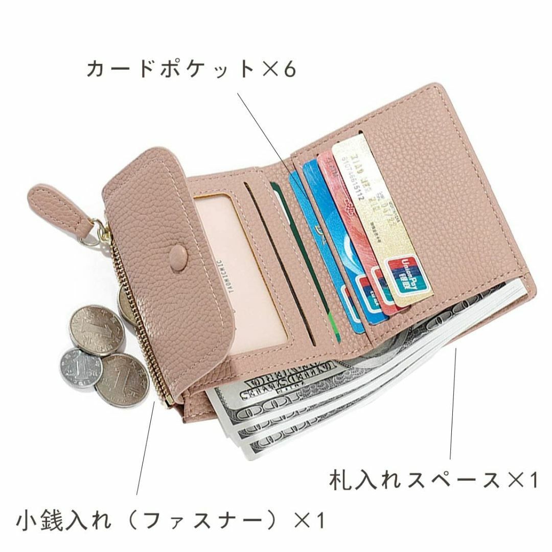 色:1brownTOEDNNQI トードンキ ミニ財布 レディース 財布 二 レディースのバッグ(その他)の商品写真