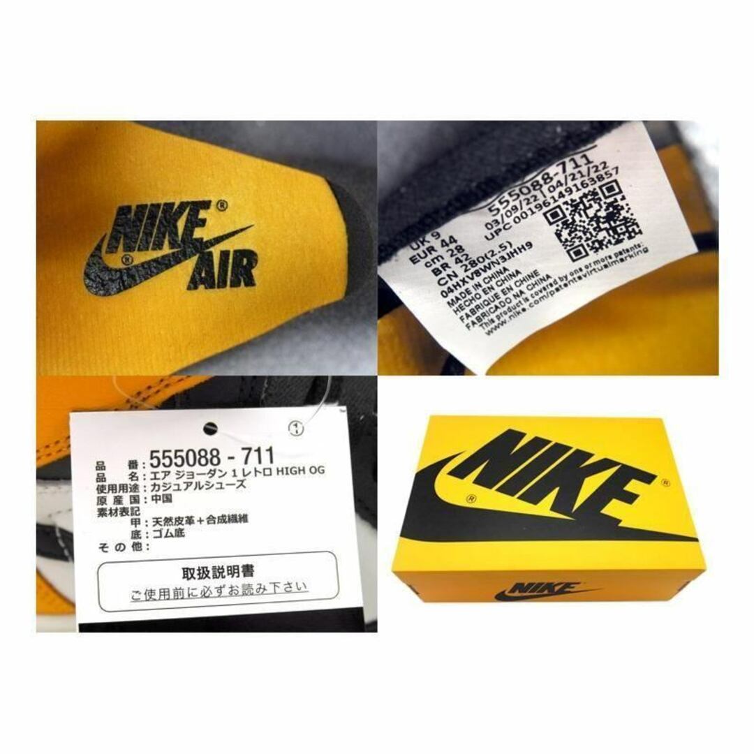 NIKE(ナイキ)のナイキ NIKE ■ 【 AIR JORDAN 1 HIGH OG Taxi 555088 711 】 エア ジョーダン 1 ハイ タクシー スニーカー　w18570 メンズの靴/シューズ(スニーカー)の商品写真