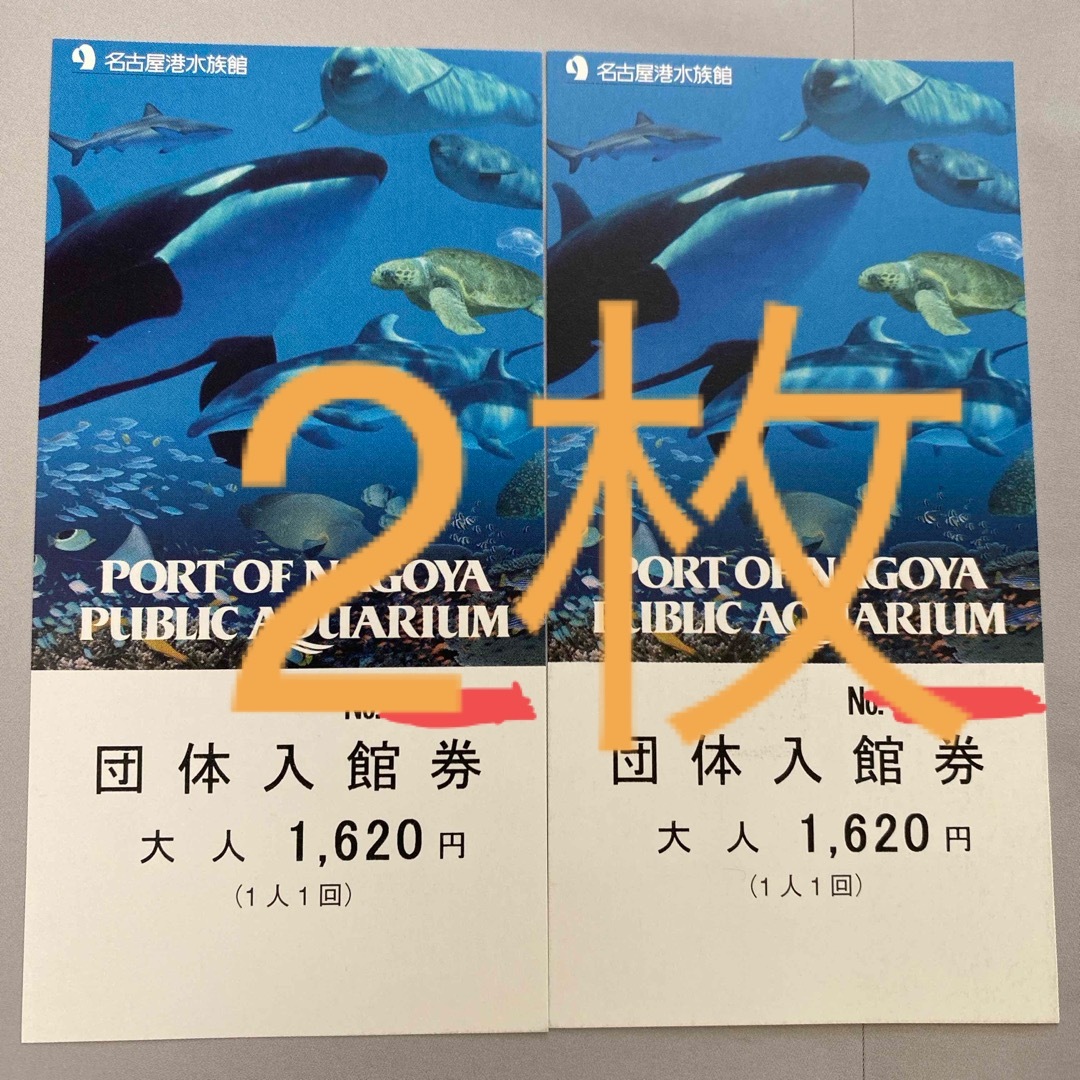 名古屋港水族館 チケット 2枚 チケットの施設利用券(水族館)の商品写真