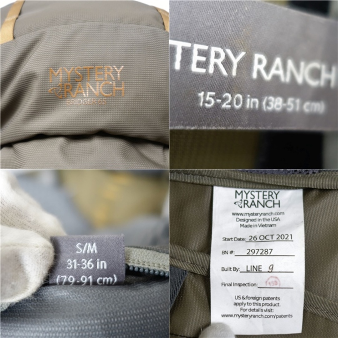 ミステリーランチ MYSTERY RANCH BRIDGER 65 ブリッジャー バックパック ザック リュック 登山 トレッキング アウトドア メンズのバッグ(バッグパック/リュック)の商品写真