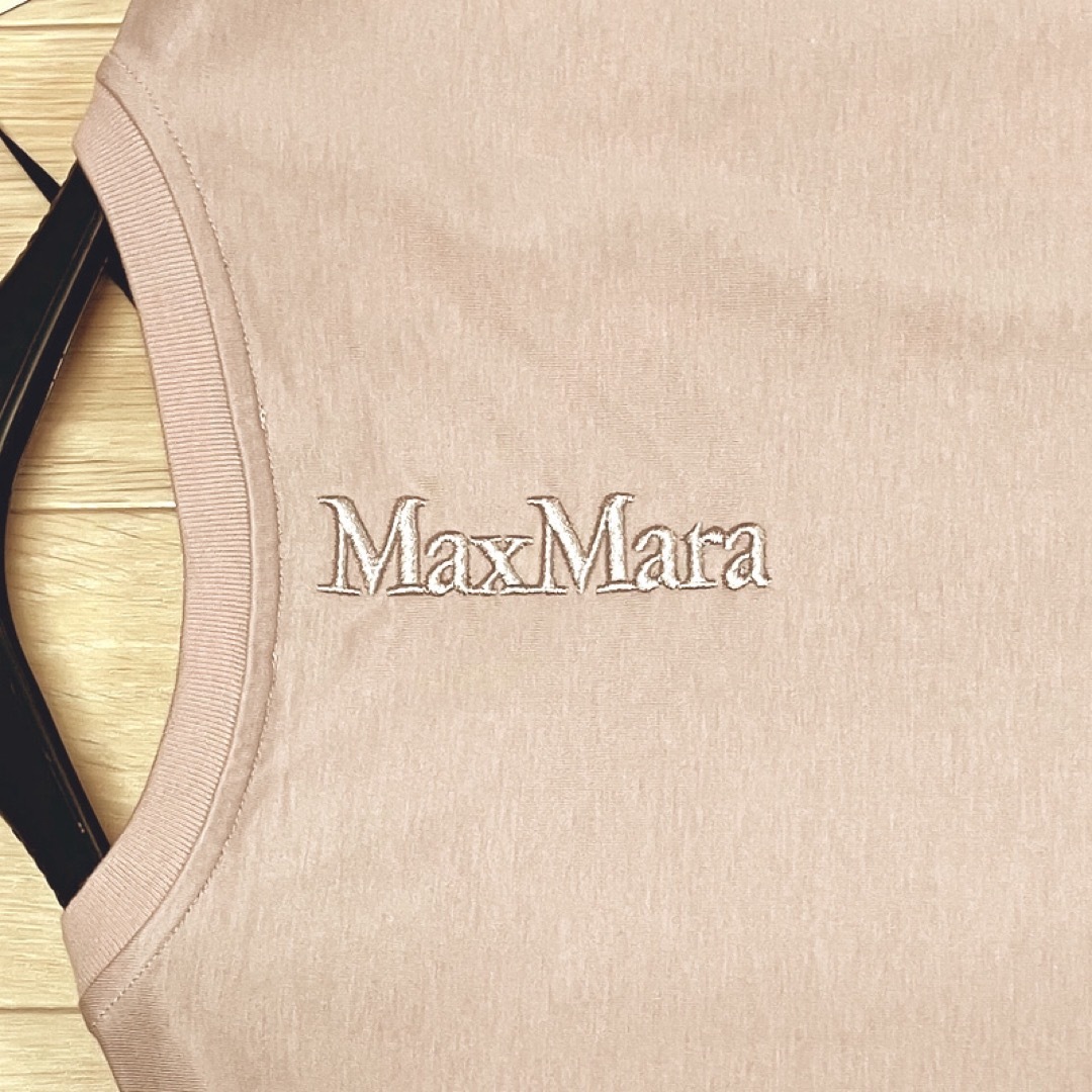 'S Max Mara(エスマックスマーラ)のマックスマーラ ロゴ刺繍 カットソー アンティークピンク レディースのトップス(カットソー(半袖/袖なし))の商品写真